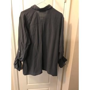 Francie Hargrove Women’s Size Large Charcoal Linen Shirt